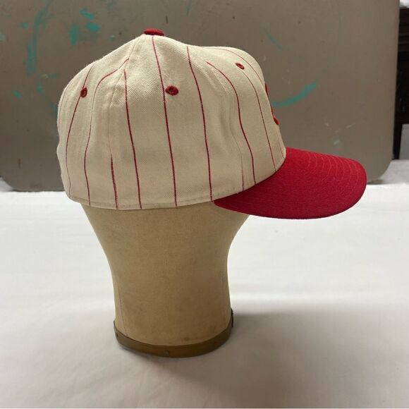 VTG Authentic Diamond New Era 5950 Pro Model 100% Wool Red’s Baseball Cap Size 7 - Picture 3 of 10